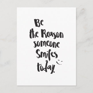 Carte Postale La Raison Pour Laquelle Quelqu'Un Sourit Aujourd'H