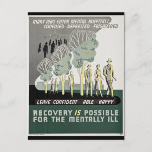 Carte Postale La récupération est possible pour la maladie menta