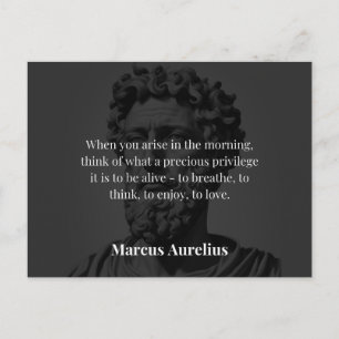 Carte Postale La réflexion matinale de Marcus Aurelius
