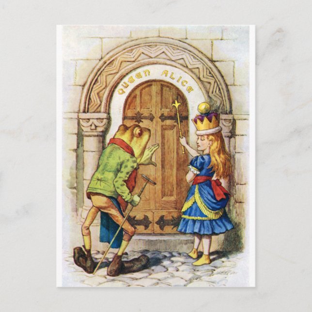 Carte Postale La reine Alice et la grenouille au pays des mervei (Devant)