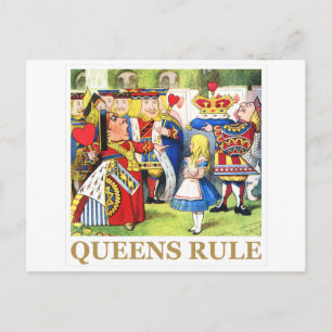 Carte Postale La Reine des Coeurs Dit : "Les Reines Régissent !"
