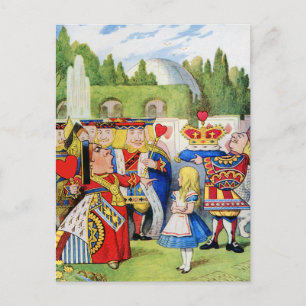 CARTE POSTALE LA REINE DES COEURS ET DE L'ALICE AU WONDERLAND