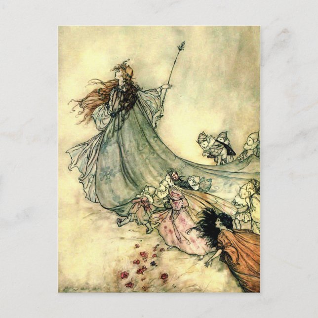 Carte Postale La reine des fées d'Arthur Rackham (Devant)
