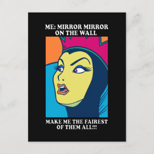 Carte Postale La reine du mal   Miroir miroir sur le mur