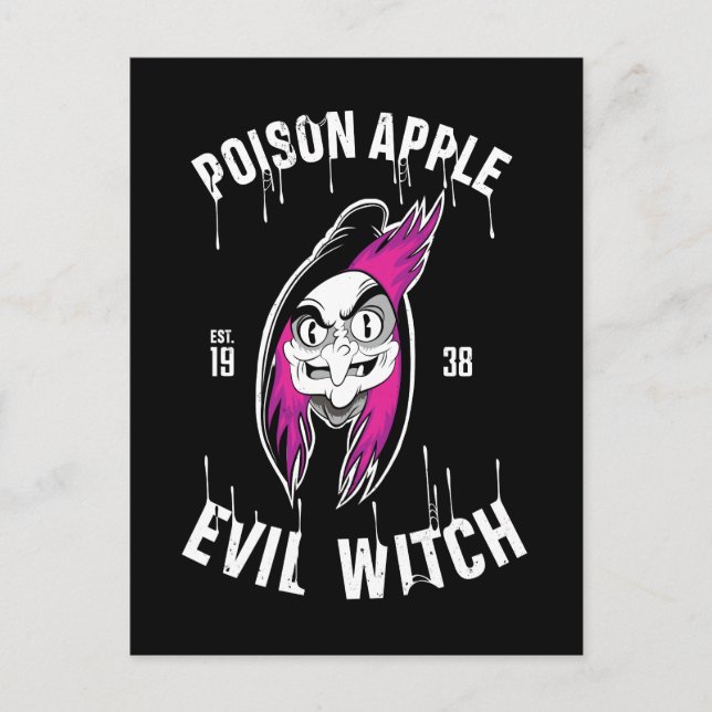 Carte Postale La reine du mal | Poison Apple Evil Witch (Devant)