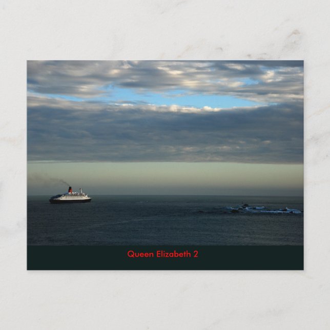 Carte Postale La Reine Elizabeth 2 de RMS (Devant)