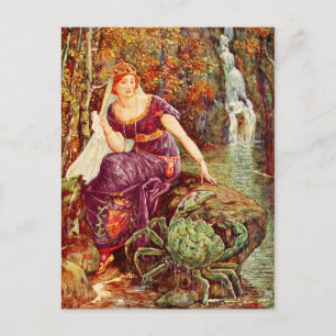 Carte Postale La reine et le crabe