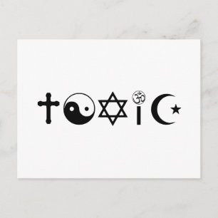 Carte Postale La religion est un libre penseur toxique