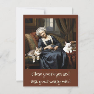 CARTE POSTALE " LA RÉPONSE DE LA DAME CHAT "