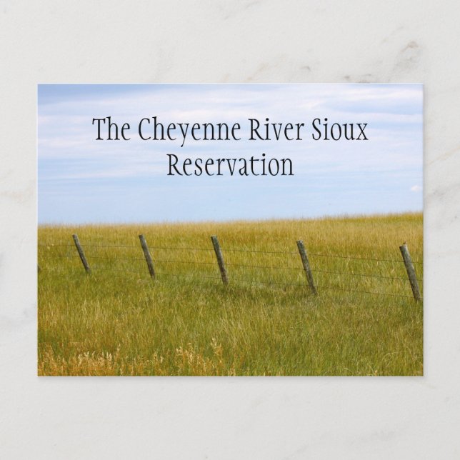 Carte Postale La Réservation Sioux de Cheyenne River (Devant)