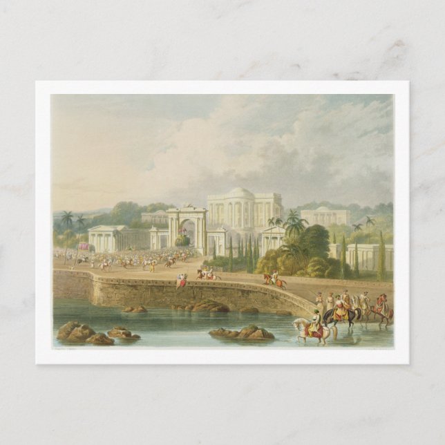 Carte Postale La résidence britannique à Hyderabad en 1813, de V (Devant)