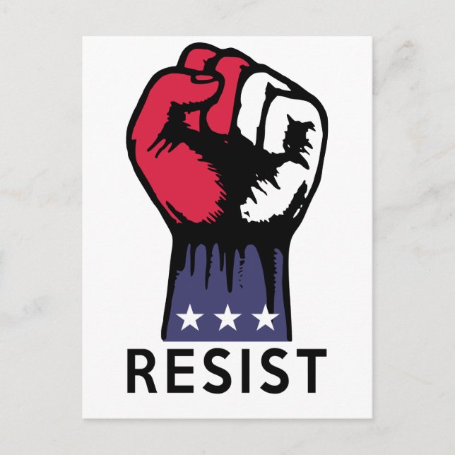 Carte Postale La résistance contre la corruption politique (Devant)