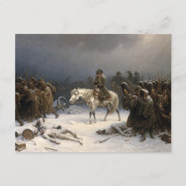 Carte Postale La retraite Napoléon de Moscou (Devant)