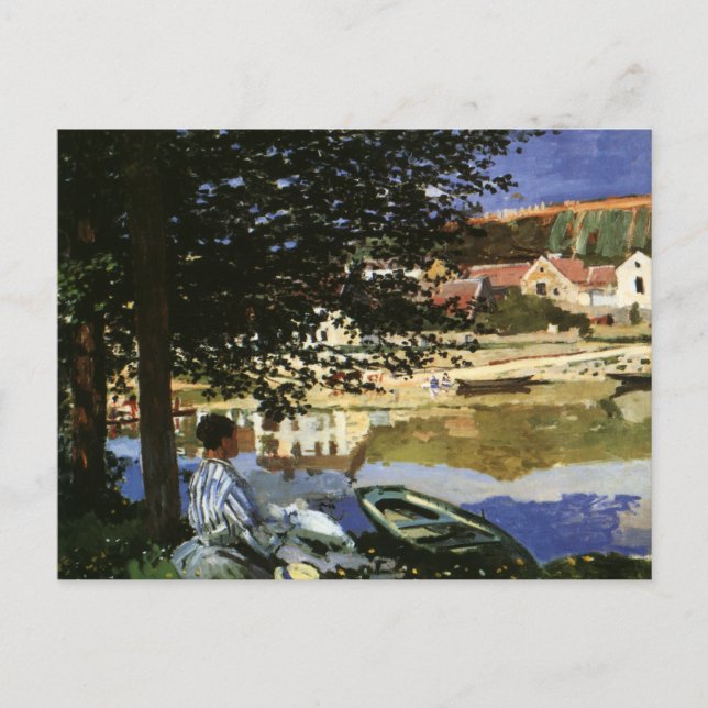 Carte Postale La rive de la Seine, Bennecourt par Claude Monet (Devant)