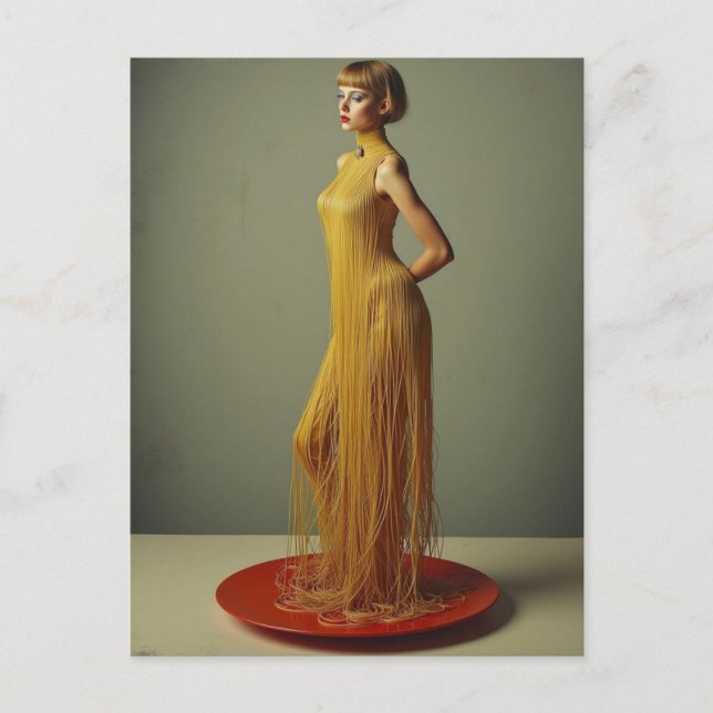 Carte Postale La robe de spaghetti unique (Devant)