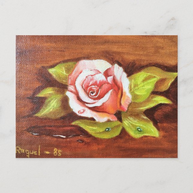 Carte Postale La rose rose d'Abuela Raquel (Devant)