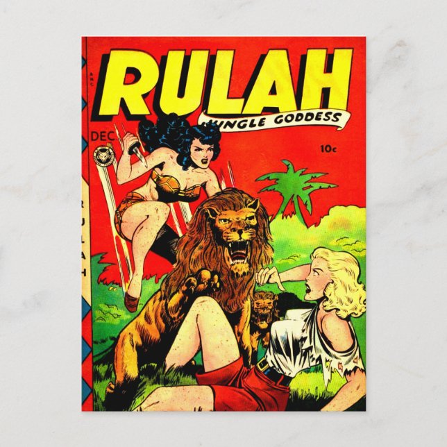 Carte Postale La Roulah et un lion qui fait peur (Devant)