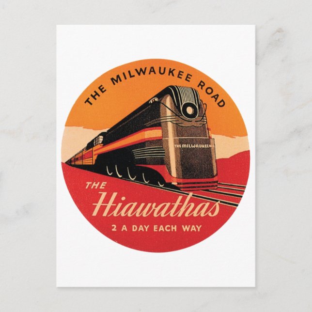Carte Postale La route Hiawathas Milwaukee (Devant)