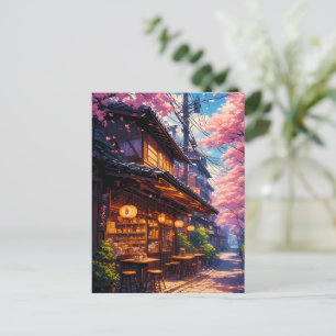 Carte Postale La rue des Sakura - Rue des fleurs de cerisier