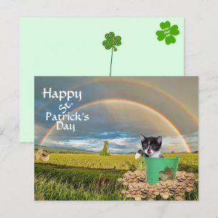 Carte Postale La Saint-Patrick de Foxi Moxi le chat