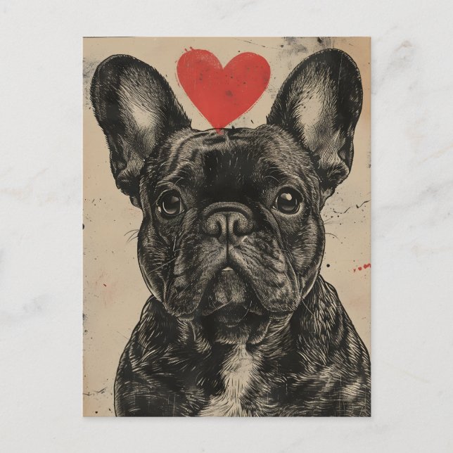 Carte Postale La Saint Valentin Vintage (Devant)
