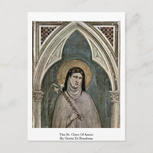 Carte Postale La Sainte Claire D'Assise Par Giotto Di Bondone
