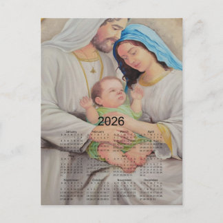 Carte Postale La Sainte Famille : Amour Divin Calendrier 2026