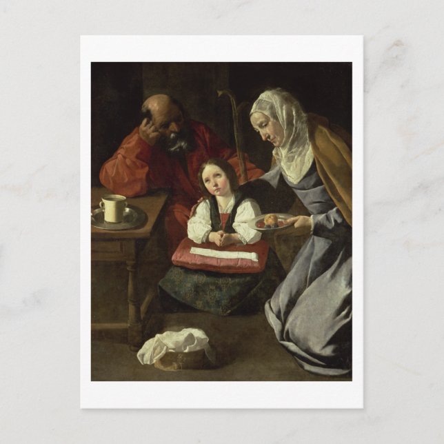 Carte Postale La Sainte Famille (huile sur toile) (pour plus de  (Devant)
