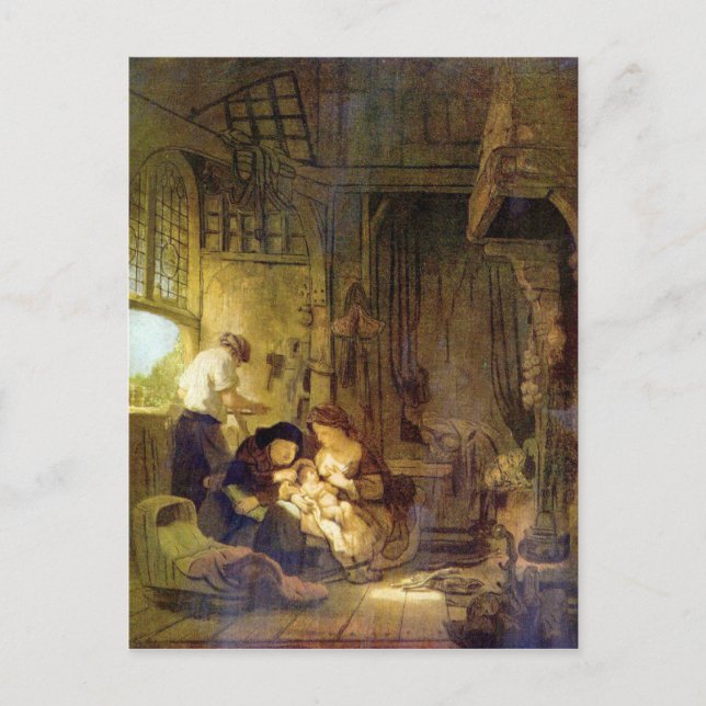 Carte Postale La Sainte Famille par Rembrandt Harmenszoon van Ri (Devant)
