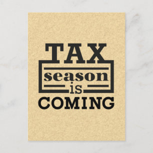 Carte Postale La saison fiscale arrive