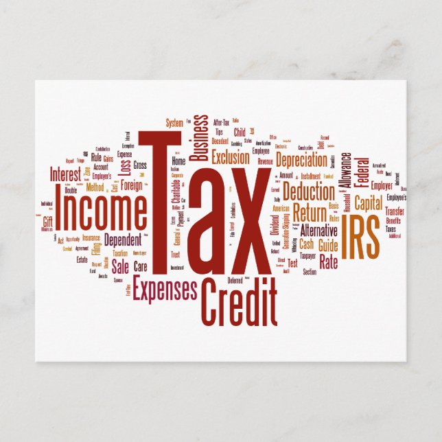 Carte Postale La saison fiscale est ici (Devant)