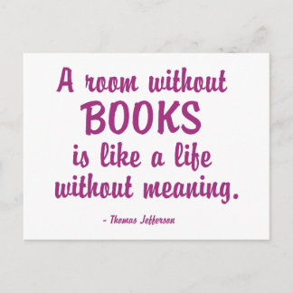 Carte Postale La Salle Sans Livres Est Comme Une Vie Sans Signif