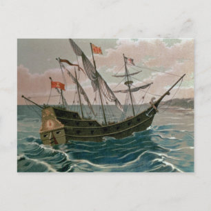Carte Postale La Santa Maria approchant des côtes du Nouveau-M