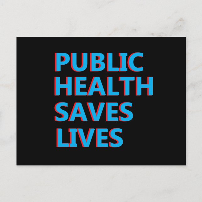 Carte Postale la santé publique sauve des vies (Devant)
