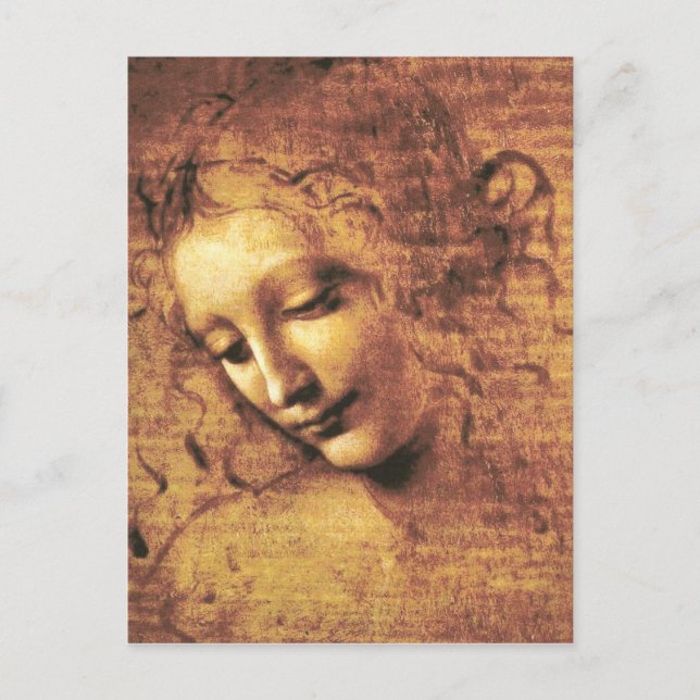 Carte postale La Scapigliata de Léonard de Vinci (Devant)
