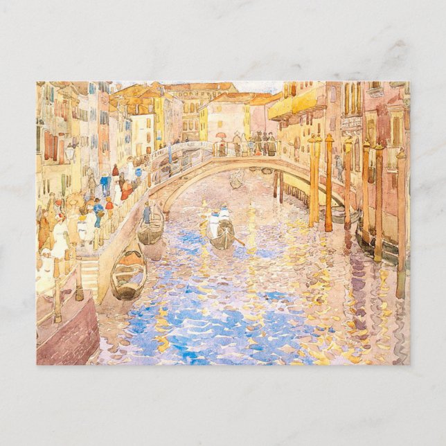 Carte Postale La scène du canal vénitien de Maurice Prendergast (Devant)