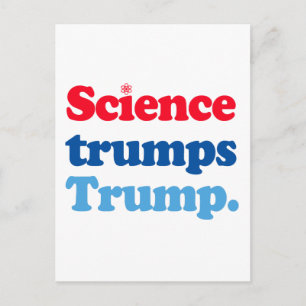 Carte Postale La science l'emporte sur Trump