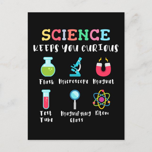 Carte Postale La science vous garde curieux (Devant)