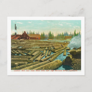 Carte Postale La scierie et le barrage, rivière remplie de