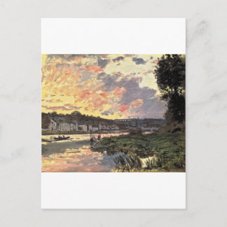 Carte Postale La Seine à Bougival le soir (1870)