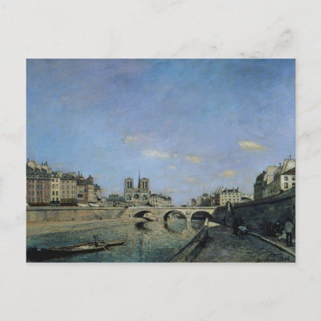 Carte Postale La Seine et Notre Dame à Paris, 1864 (Devant)