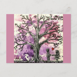 Carte Postale La série Arbre : L'amour