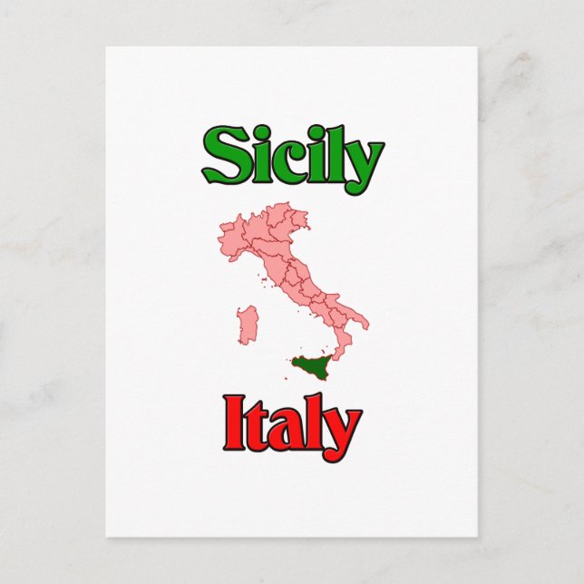 Carte Postale La Sicile Italie (Devant)