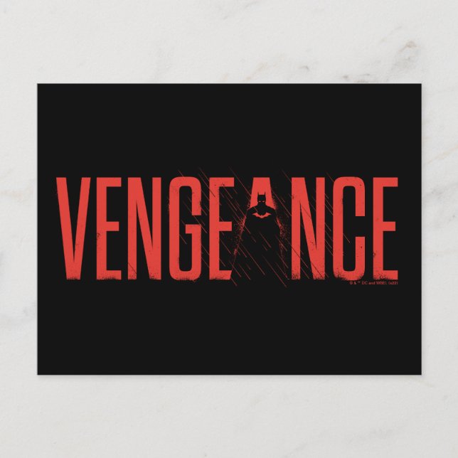 Carte Postale La silhouette Batman Vengeance (Devant)