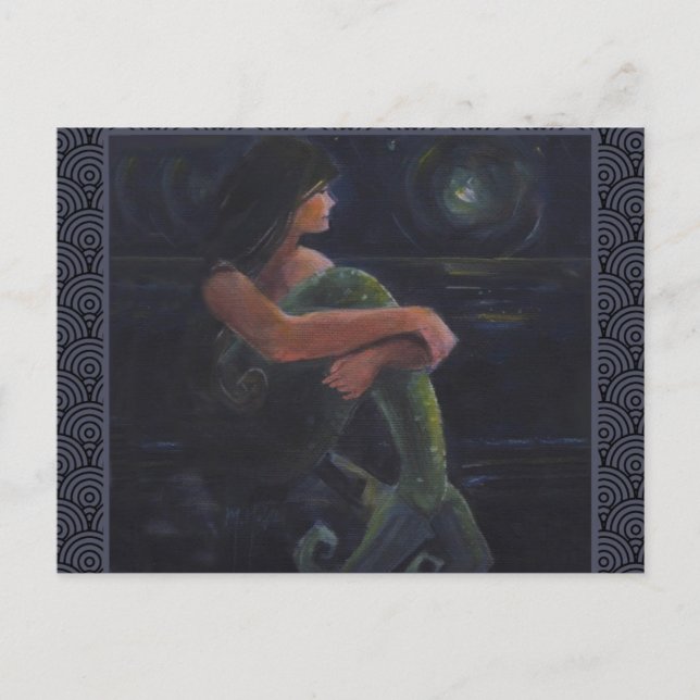 Carte Postale La sirène et la lune (Devant)
