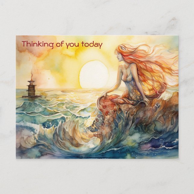 Carte Postale La sirène et le phare (Devant)