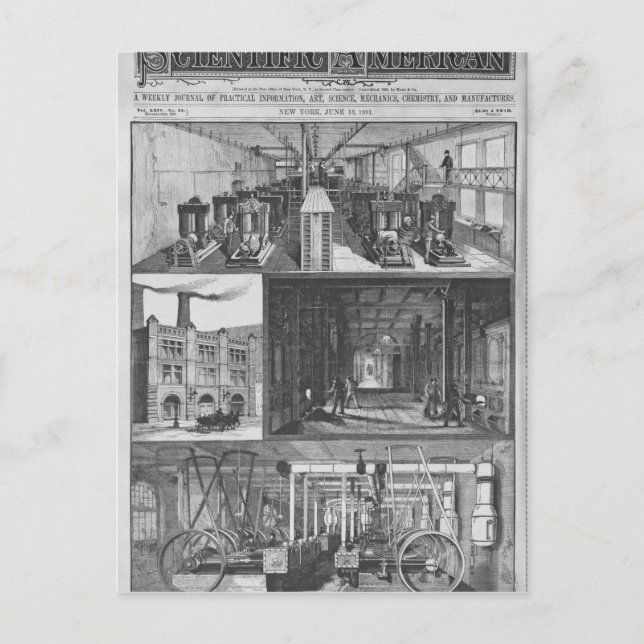 Carte Postale La station de l'Edison Electric Illuminating Co (Devant)