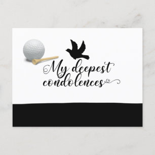 Carte Postale La sympathie du golf désolé pour votre perte condo