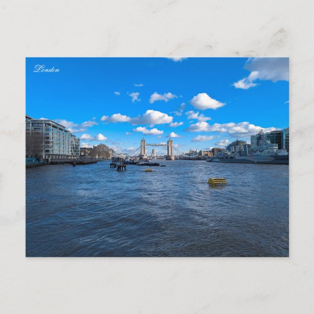 Carte Postale La Tamise et le pont de la tour (Devant)