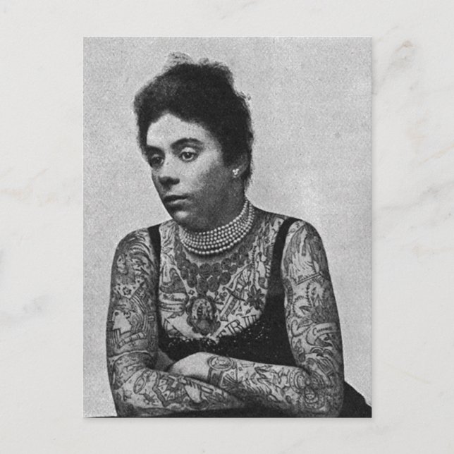 Carte Postale La Tatouée Mme Williams (Devant)